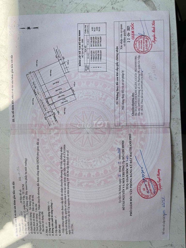 tôi cần bán đất hẻm 25/33 Bùi Quang Là, Gò Vấp