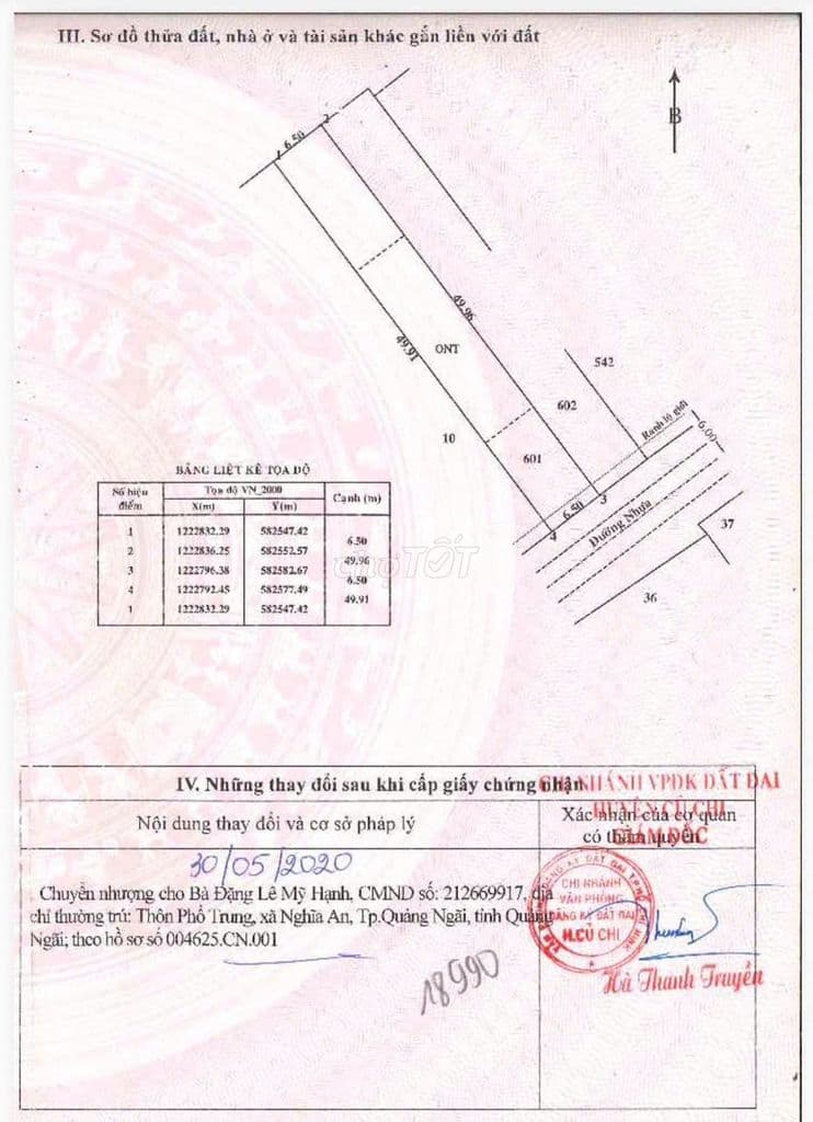 Cần bán nhanh đất xã Phạm Văn Cội cũ 324m2 6.5x50 thổ cư. Gía 2,190 tỷ