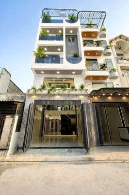 Nhà Thang máy 5x15m đường 6m 1lững 3 lầu, Trần Thị Cờ Thới An