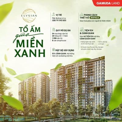 Bán căn Elysian 1PN 53m2, chỉ cần thanh toán 350tr, đã xong đợt 1