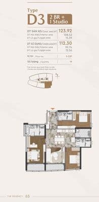 BÁN CĂN HỘ 3PN 3WC DỰ ÁN THE REGENCY TỪ CĐT PHÚ MỸ HƯNG