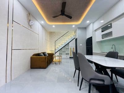 NHÀ MỚI XÂY 3 LẦU (DT 4.5 x 7) - 3PN - HẺM 3.5M PHAN HUY ÍCH GÒ VẤP