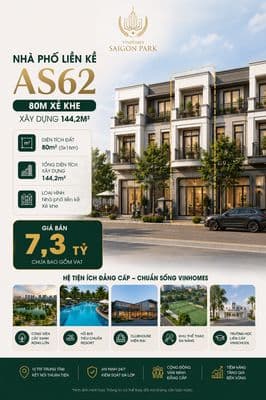 CĂN XẺ KHE AS62 80M2. XẺ KHE VINHOMES HÓC MÔN CHỈ TỪ 6,9 TỶ