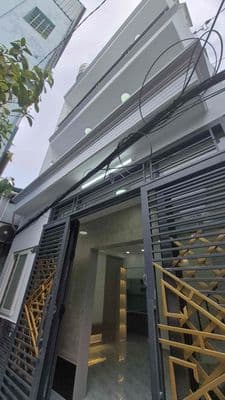 Nhà Lầu 3 Tầng Ngang 5m2 Nở Hậu 6m Có P Ngủ Dưới Trệt