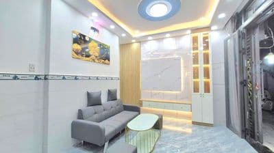 Nhà 3Tầng Sát cầu Chữ Y Quận 8 - Ngang 6.2m - Full NT Cao Cấp - 4.Đ