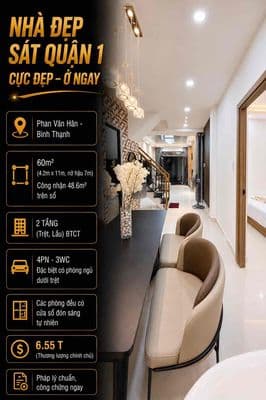 Bán nhà Phan Văn Hân qua Quận1 3p Rộng Full Nội Thất