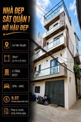 Nhà Sát Mặt Tiền Lê Văn Duyệt Nở Hậu 3.7 x 21.6