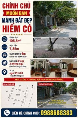 Chính chủ cần bán Đất + nhà 2 tầng