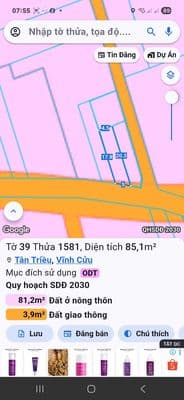bán căn mặt tiền Tân Triều giá thương lượng