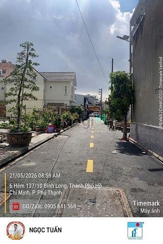 ✅ Hẻm nhựa 6m, Bình Long: 4x20m, Đất trống – giá 7.3 tỷ (giá tốt)