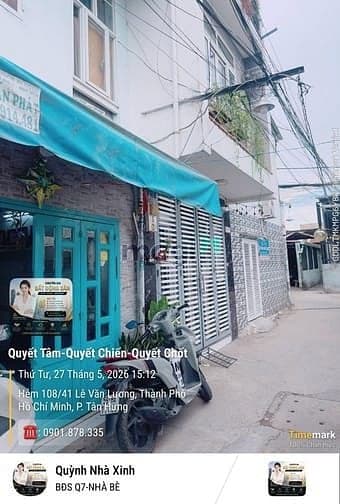 Nhà Mặt Tiền Hẻm Tân Hưng Quận 7 - Dt 40m2 - Chỉ 2 Tỷ x - SHR HC Đủ