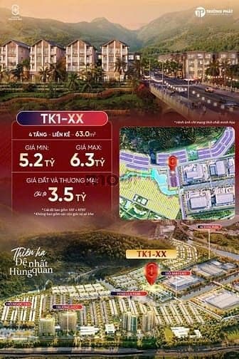 Vinhomes Hải Vân Bay, 5,2 tỷ, 63m2, với mặt tiền 4,5m, pháp lý đầy đủ